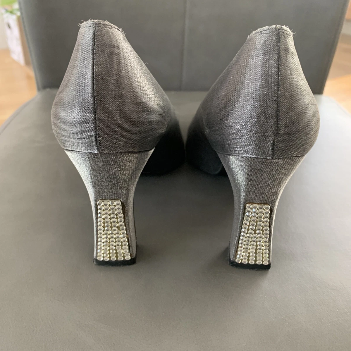 Stuart Weitzman for F. Pinet sparkly Metalic Heels Shoes UK 4.5