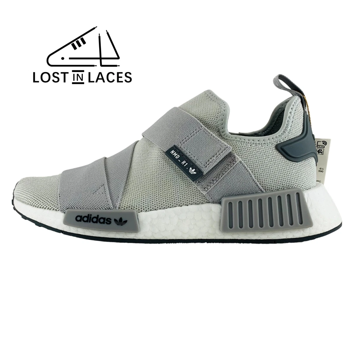 Adidas GW9470 Sneakers, | Sizes) New Shoes eBay (Women\'s NMD_R1 Strap Grey White