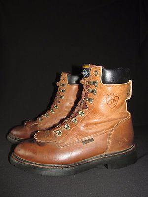 Ariat Work Boots Mens 9.5 Brown Cobalt XR Steel Toe Lace‎ Up Kiltie Leather Ariat Hermosa Cobalt XR 8 main image 2