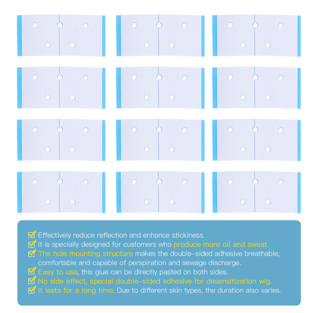 72 Pcs Plastic Wig Hole Film Front Lace Wigs Invisible Tape Extensions