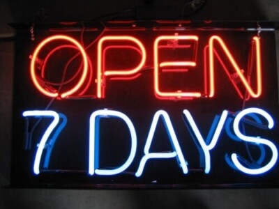 Open 7 Days Neon Sign Light Beer Bar Store Restaurant Room Wall Decor 19''x15''