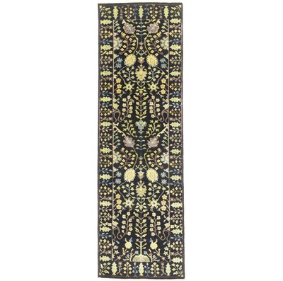 2'5X8 ft Black Tree of Life Chobi Oriental Runner Rug Floral Kitchen Carpet