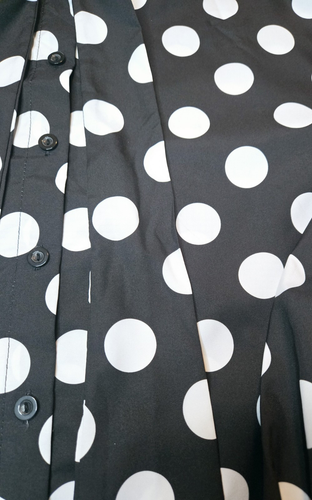 Bibliothekar Schleife Ausschnitt Blumen Knopf Tupfen Bischof Raglan Langarm Bluse Top - Bild 13 von 14