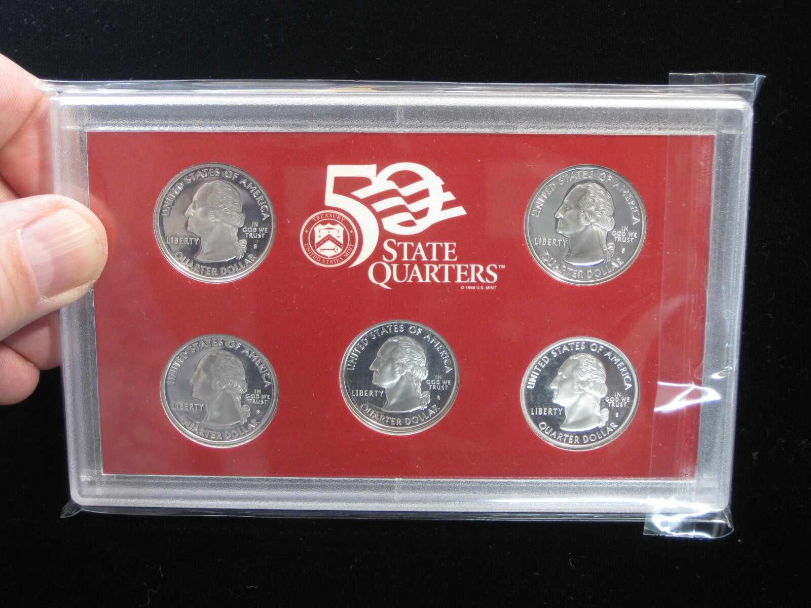 1999 Silver State Quarter 5pc Proof Set Coin with Government Packaging ...