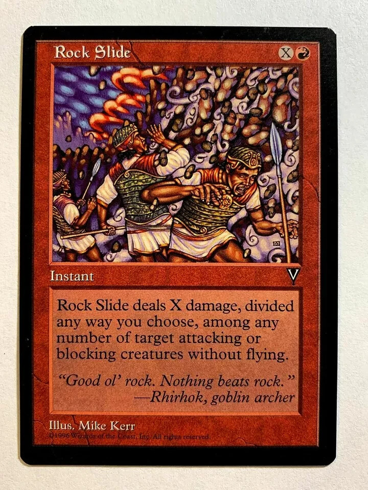 ROCK SLIDE Visions 1997 Magic The Gathering MTG Common Red HP