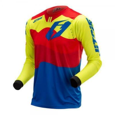 JITSIE T3 WAVE TRIALS FAHRRAD REITSHIRT/TRIKOT. ROT/BLAU/GELB. TOP QUALITÄT