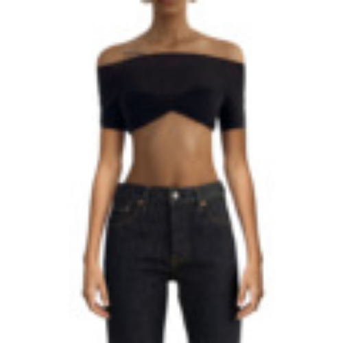 Off-Shoulder Shirt for Women New Long Sleeve See-Through Lace Knit Pullover Tops - Afbeelding 41 van 42