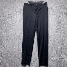 Kenneth Cole Reaction Pants Mens 34 36 Black Blue Pin Dot Unhemmed Pleated