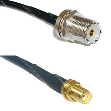 RFC240 UHF Female Bulkhead to SMA FEMALE RF Cable FAST-SHIP LOT