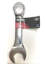 Sunex 993019M 19mm Polished Stubby Wrench Combination Metric Open Box End MM