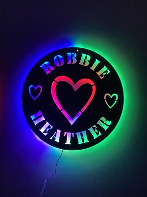 Custom Made Couples In Love LED Light Sign Man Cave Bar Multicolored Bluetooth