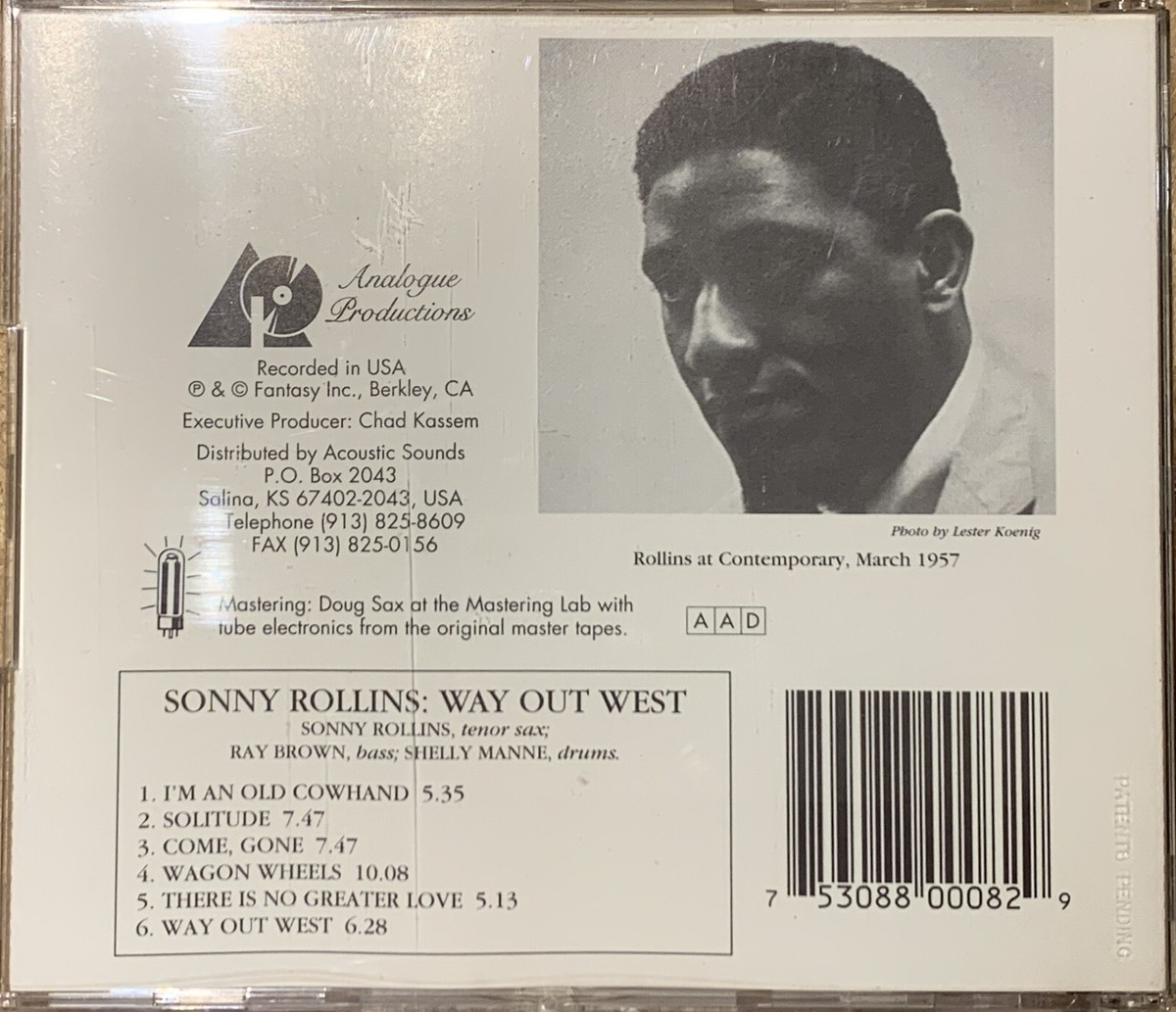 SONNY ROLLINS Way Out West Analogue Productions 24 Karat