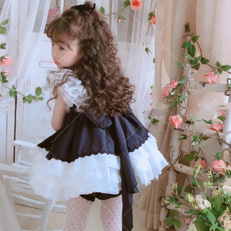 夏季宝贝西班牙洛丽塔球服女孩生日派对蕾丝公主裙 — 第 2/4 张图片