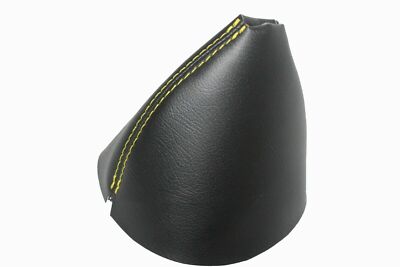 Black w/Yellow Stitching Vinyl Manual Shift Boot For 90-96 Nissan