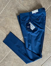 Hart Schaffner Marx New York Wool Blend Dress Pants 44R Unhemmed Blue $155 NWT