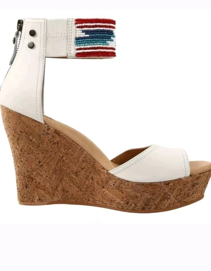 Splendididi sandali Ugg "Jacinda" Serape Beads donna plateau zeppa 7 5