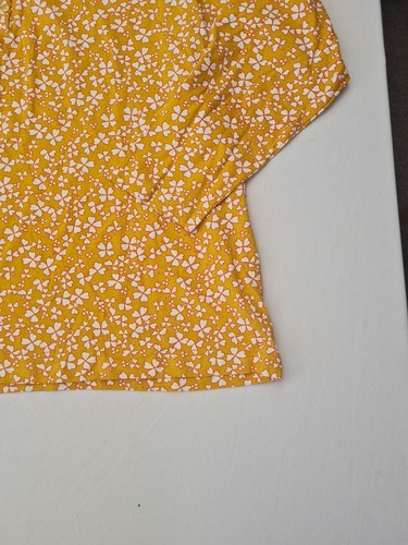 Ladies Top Damart Size 22 V Neck Long Sleeve Yellow Mix 29629 - Picture 2 of 13