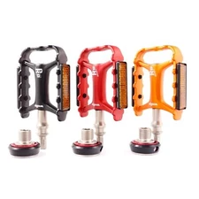 Wellgo QRD-II M111 Quick Released Pedal  9/16" Road MTB Black Red Orange-Gold
