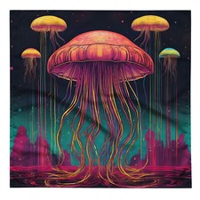 "Cnidarian Visitors" Bandana Psychedelic Space Jellyfish Galactic Medusa ET