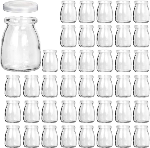 Frascos De Vidrio, Paquete De 40 Frascos De Yogur Transparente De 4 Oz Con T... - Imagen 9 de 12