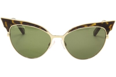 DSQUARED2 LOLLO DQ 166 52N Gold/Tortoise Cat Eye Sunglasses Frame 55-16-140