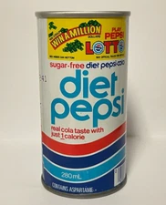 WIN A MILLION PLAY DIET PEPSI LOTTO 10 Oz soda pop can CANADA GAGNER FRENCH