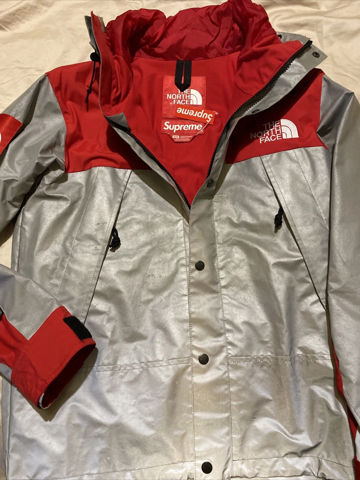 Supreme North Face Tnf Reflective Glow In Dark Neuf Medium 2013 Ultra Rare