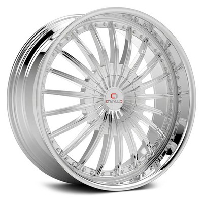 Cavallo CLV-32 Wheels 18x8 (35, 5x114.3, 74.1) Chrome Rims Set of 4