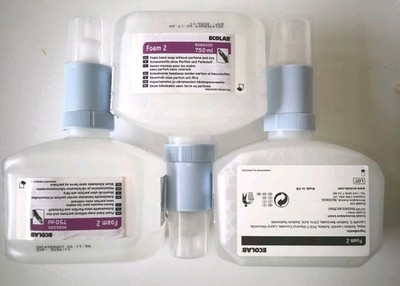 3x Ecolab Seraman Foam Sensitive Handreinigung Flasche 750 ml, empfindliche Haut
