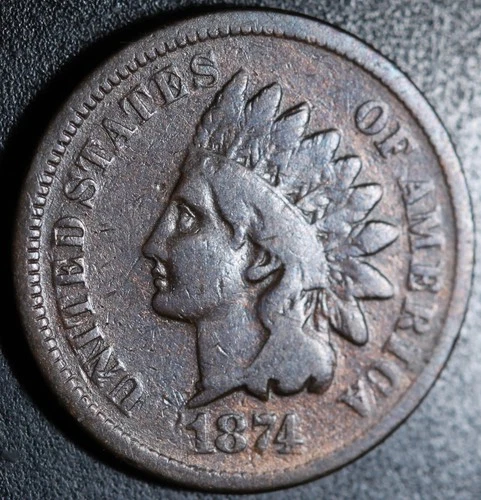 1874 INDIAN HEAD CENT - FINE