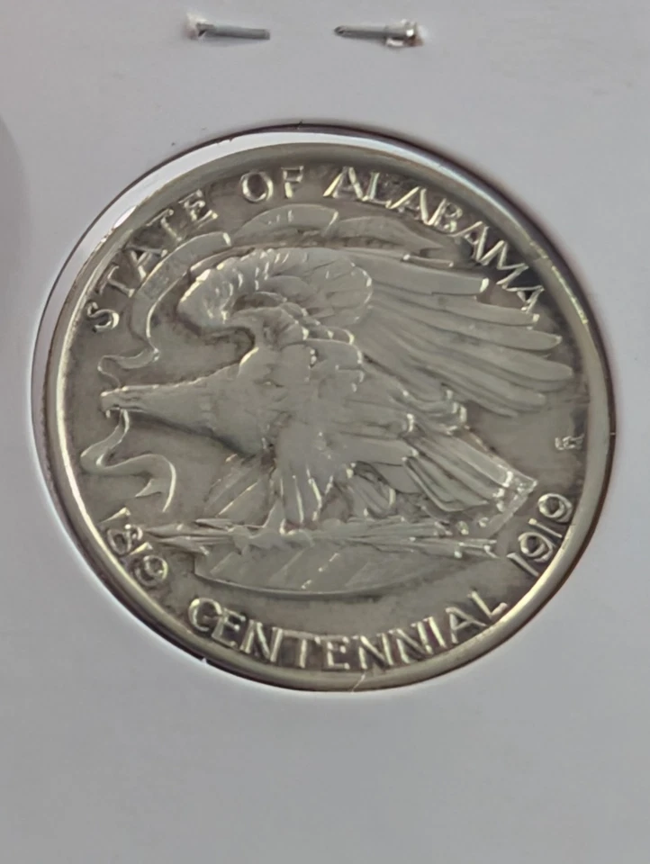 1921-P Philadelphia Alabama Centennial Commemorative Silver Half Dollar  - Image 4 of 4