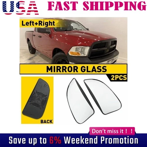 Set Of 2 For Dodge Ram 1500 3500 2500 Tow Mirror Spotter lower Glass new