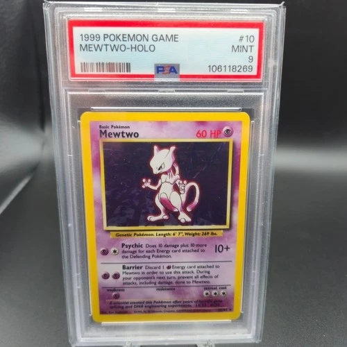 Mewtwo Holo Base Set Unlimited #10 - PSA 9