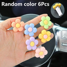 Creative and Cute Flower Car Air Conditioning Vent Decorations, 6 Pieces