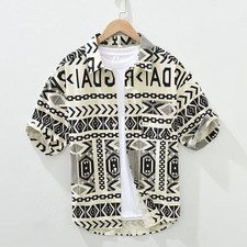 Men  s Ethnic Pattern Short Sleeve Button-Down Shirt   Boho Tribal DRIPPTOWN