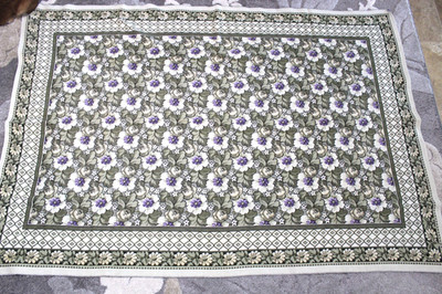 Lavender Olive Cream Floral Flowers Wall Hanging Tapestry Art Home Decor 72x49''