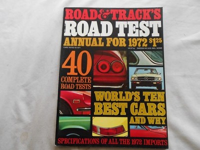 ROAD & TRACK'S ROAD TEST ANNUAL FOR 1972