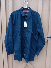 Dickies Men's Work Shirt Long Sleeve Button Front Uniform Two Pocket