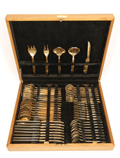 Hochwertiges Design Bronze Besteck massiv für 8 Personen .