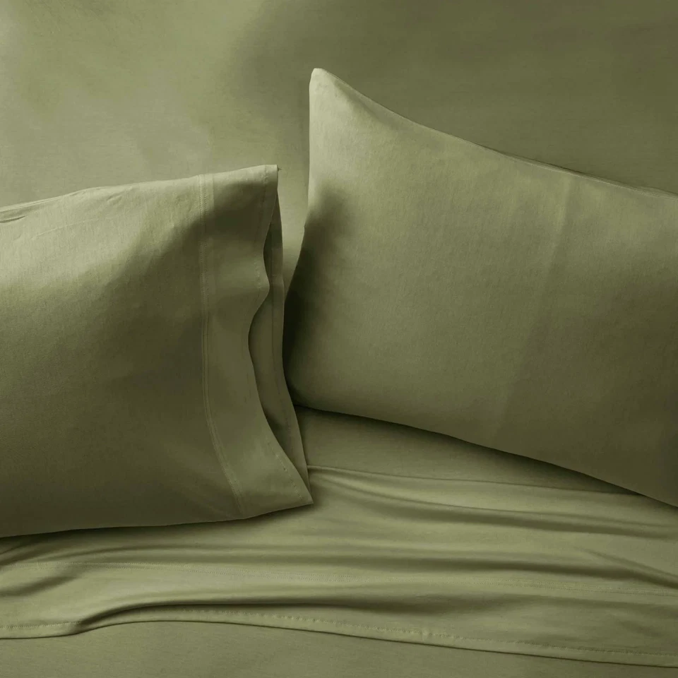 Better Homes & Gardens Full Size 4-Pc Jersey Sheet Set Dark Cilantro Bedding - Image 3 of 4