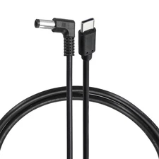 45W PD Trigger Cable, 15V 3A 5.5x2.1mm Type-C Right Angle Power Cord 1.0m