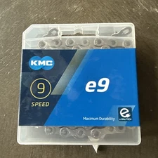 KMC e9 Silver 9-Speed 136L eBike Chain fits Bosch Bafang Lekkie 9-Speed e-Bikes