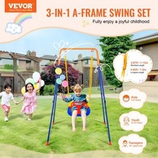Swing Sets for Backyard 3in1 Toddler Swing Set with 4 Sandbags Foldable