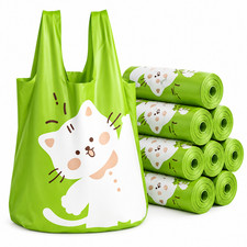 1050 Pcs Small Trash Bags Scented Cat Litter Poop Bags Pet Waste With Handles