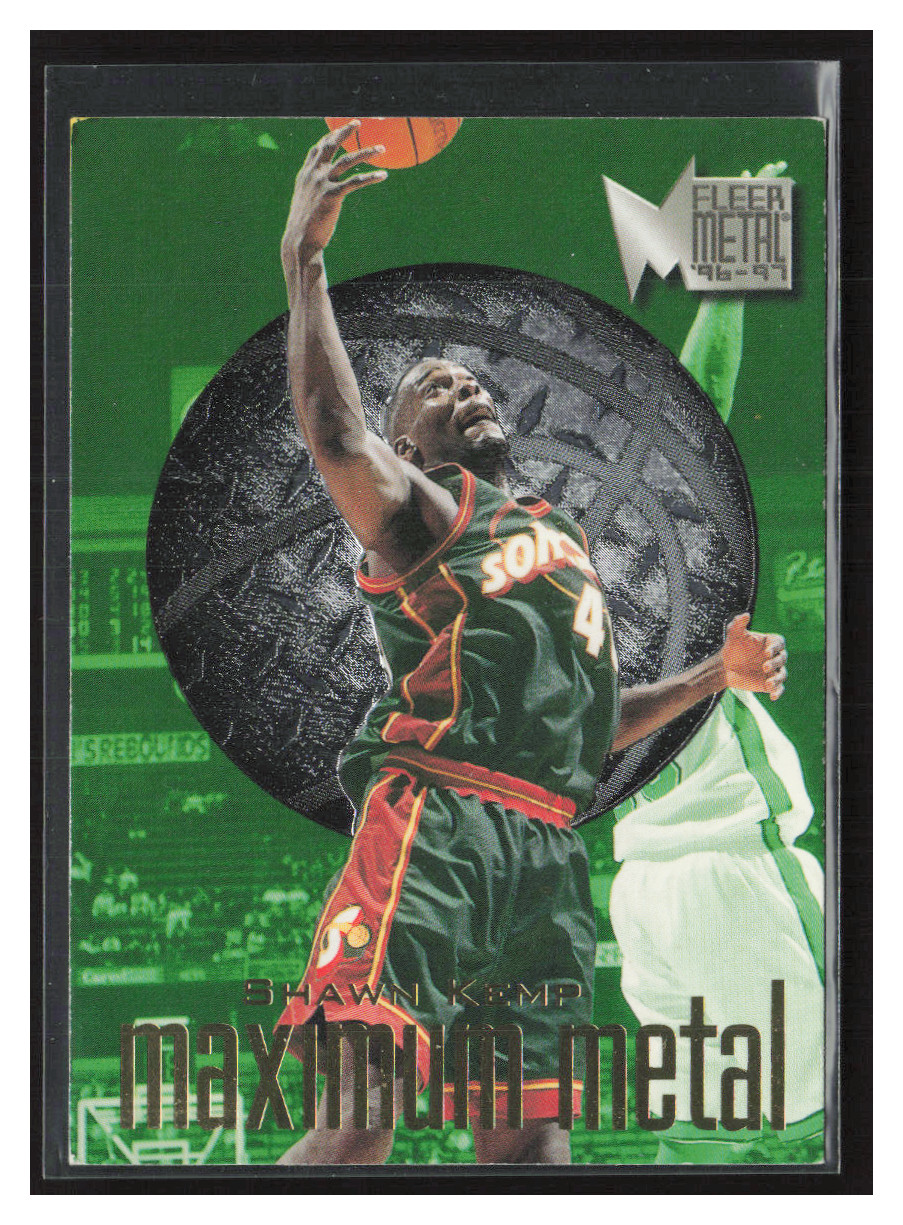 Shawn Kemp 1996-97 Fleer Metal Basketball Maximum Metal Insert SP #12 Sonics