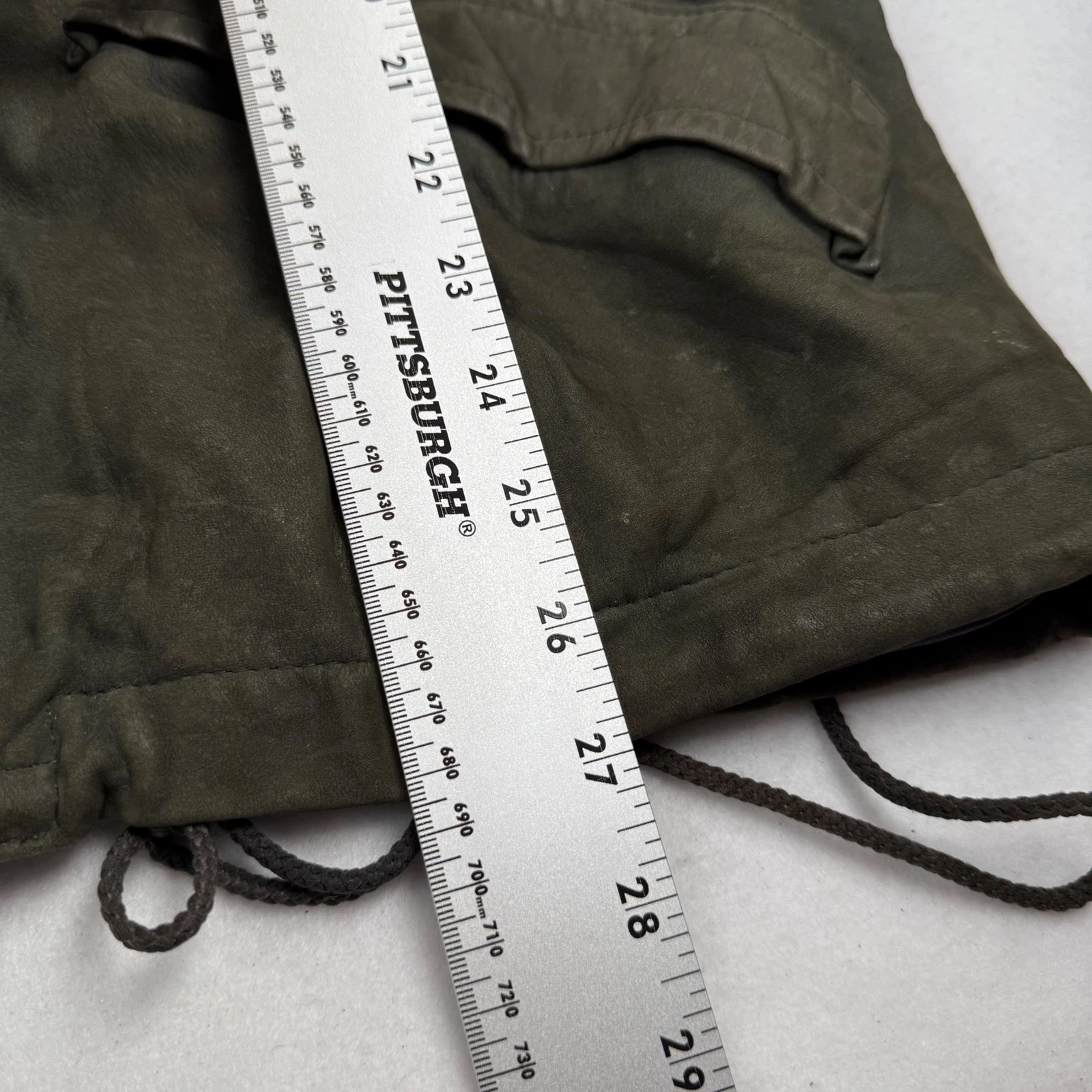 M Julian Adventures Country Gentleman Olive Green Nubuck Leather Jacket Mens XL - product detail image 7