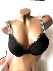 Victoria's Secret Women's Very Sexy Shine Strap Push Up Bra Black Lace Logo NWT