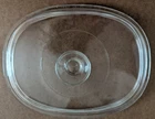 Pyrex F12C Oval Clear Glass Lid ONLY -Fits Corning Ware Oval French White F12B