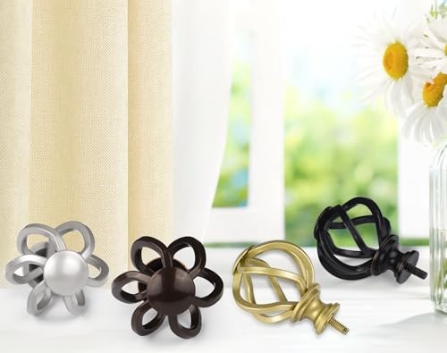Curtain Rod 32 to 58 Inches (2.6 to 4.8 ft), Decorative Curtain 32-58" Gold - Picture 5 of 7