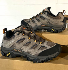 Merrell Mens Gray/Black Hiking Shoes Vibram S...
